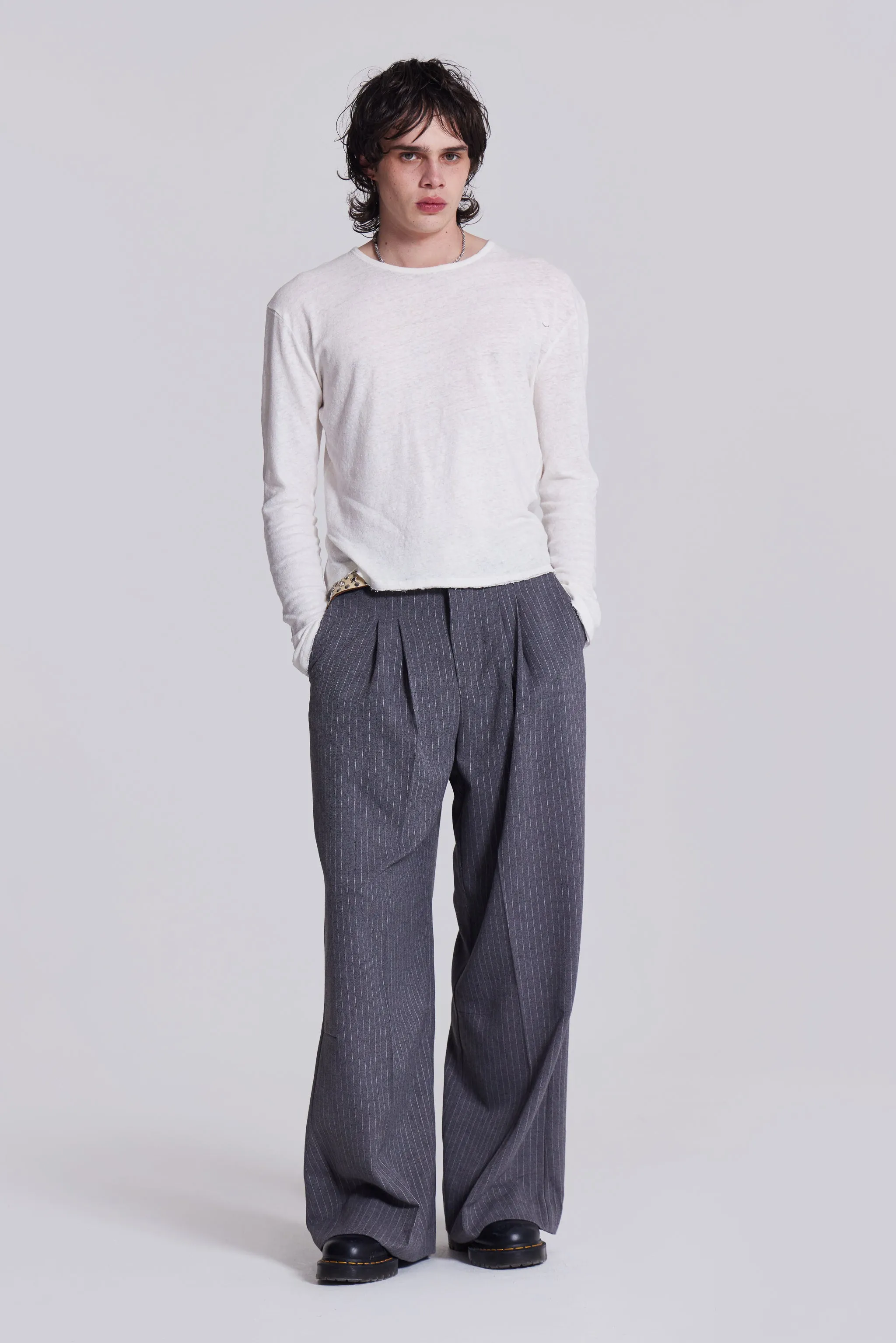 Off White Slub Long Sleeve sold by Jaded London product image thumbnail 4