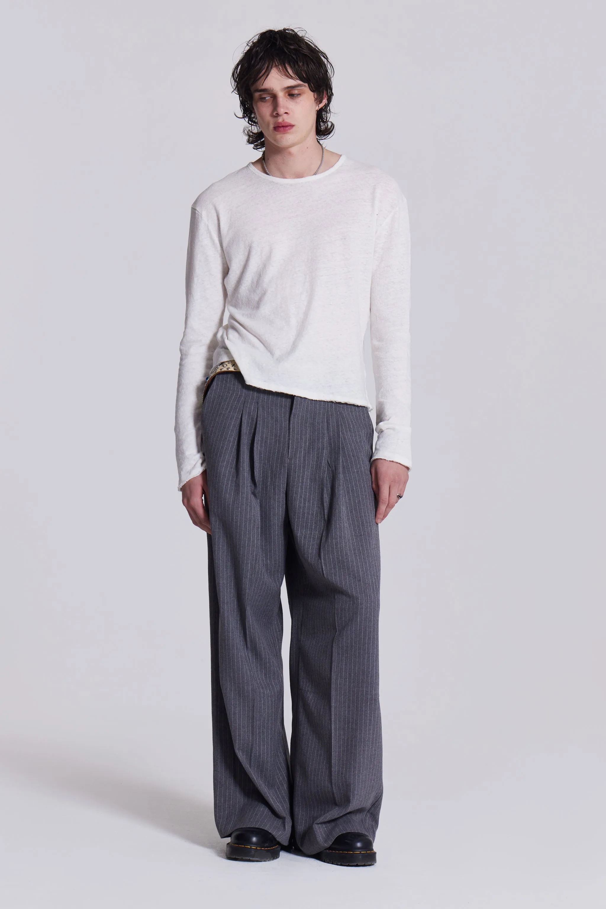 Off White Slub Long Sleeve sold by Jaded London product image thumbnail 2