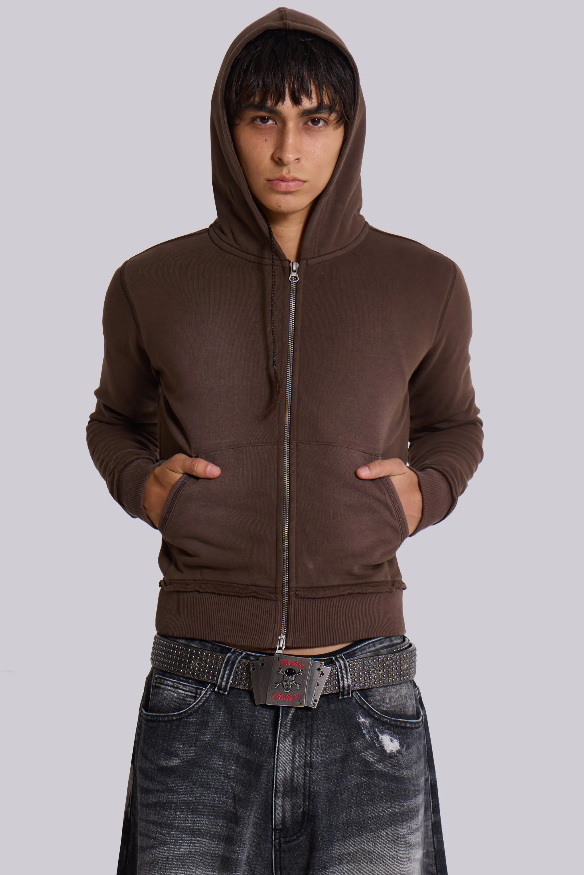 Chocolate Brown Mini Monster Hoodie sold by Jaded London