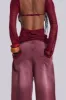 Burgundy Washed XL Colossus Jeans sold by Jaded London