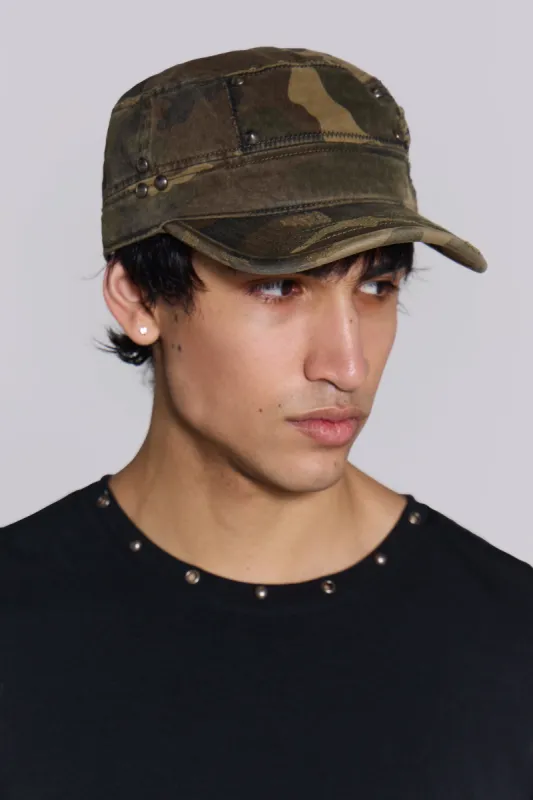 Camo Baker Boy Hat sold by Jaded London