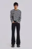 Dirty Striped Oversized Long Sleeve Tee sold by Jaded London