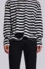 Dirty Striped Oversized Long Sleeve Tee sold by Jaded London