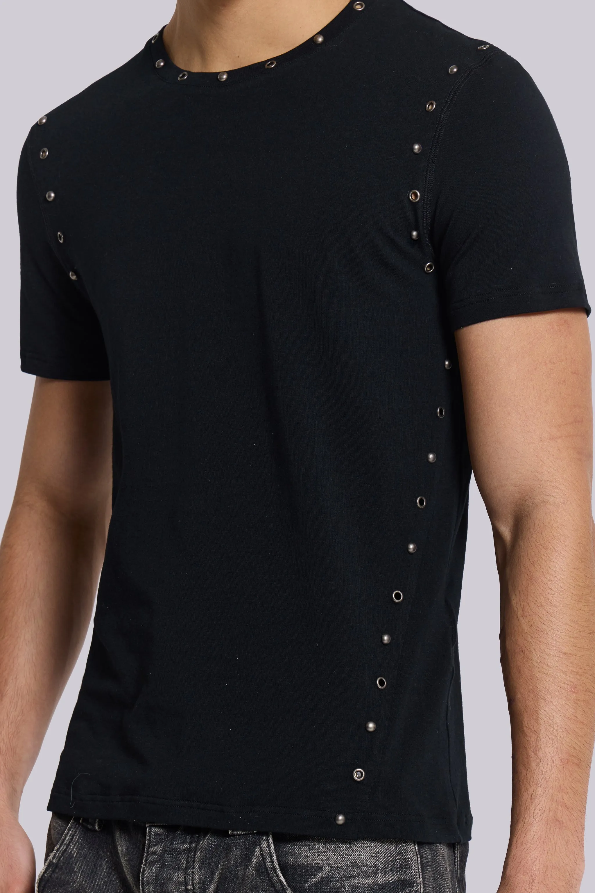 Studded Black Mist T-Shirt sold by Jaded London product image thumbnail 3