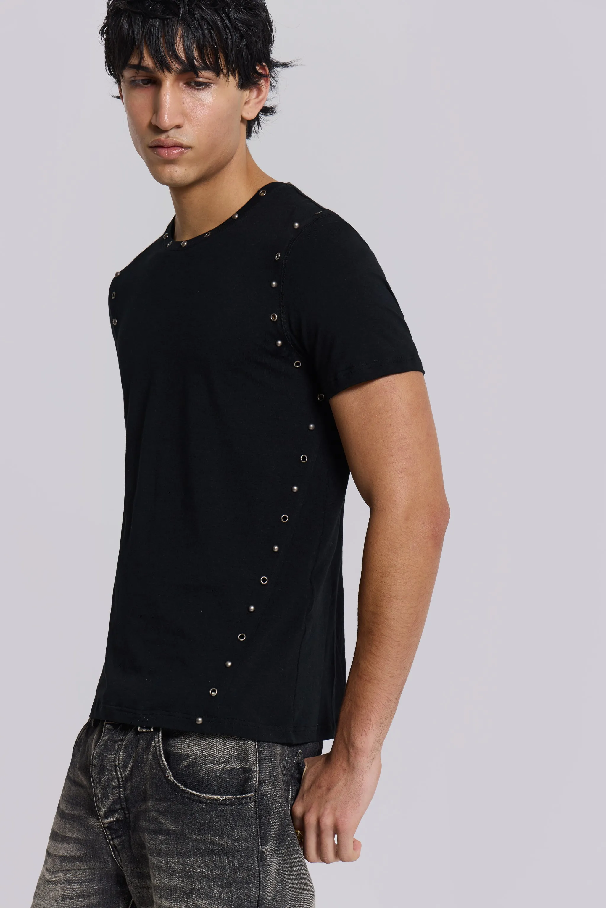 Studded Black Mist T-Shirt sold by Jaded London product image thumbnail 2