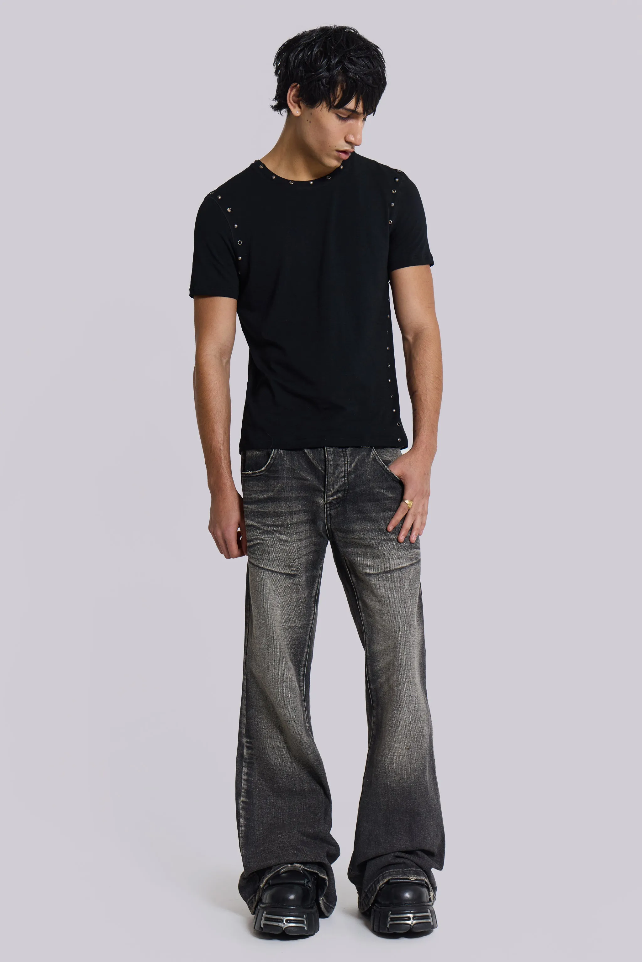 Studded Black Mist T-Shirt sold by Jaded London product image thumbnail 4