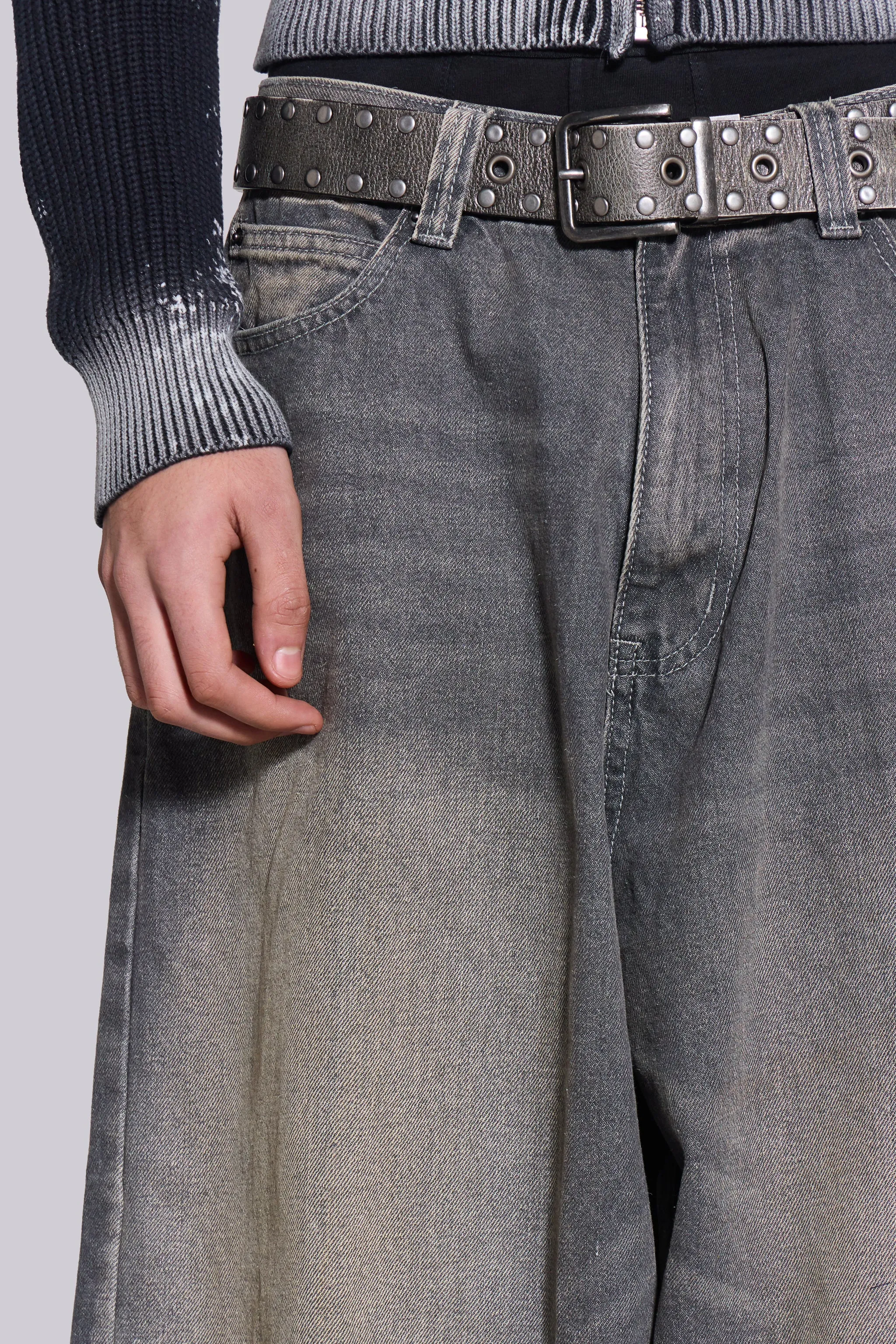 Grey Washed XL Colossus Jeans sold by Jaded London product image thumbnail 3