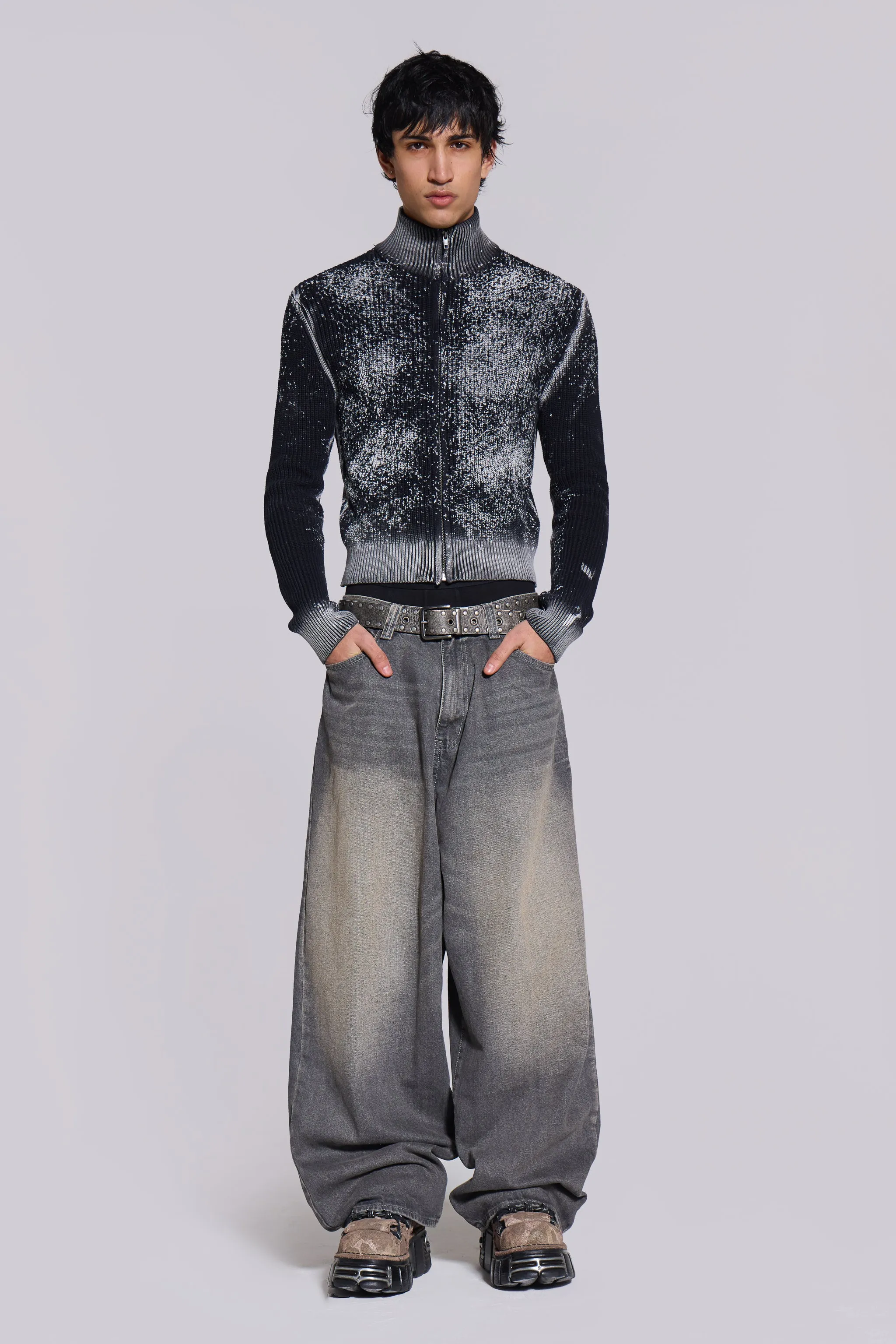 Grey Washed XL Colossus Jeans sold by Jaded London product image thumbnail 2