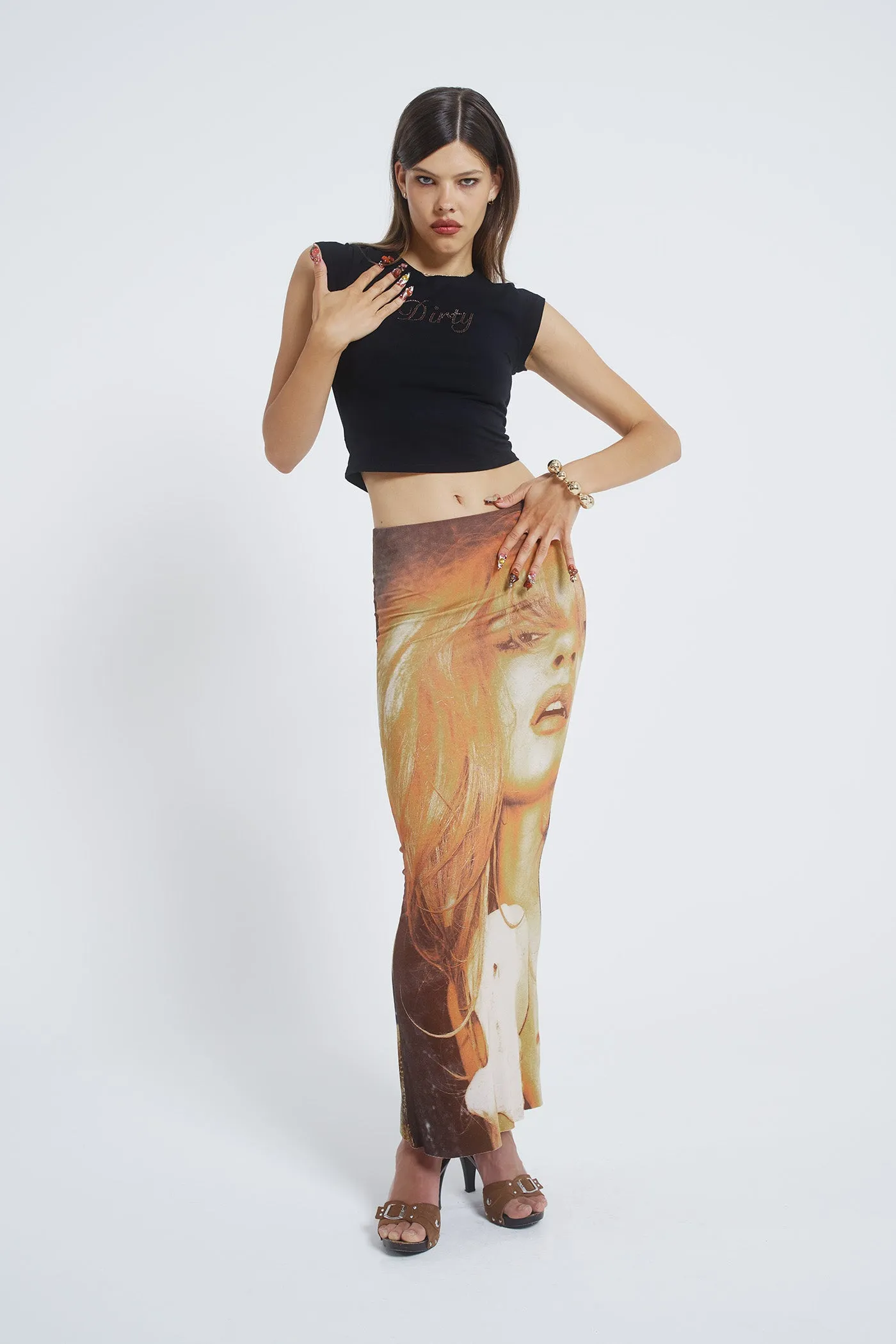 Teased Multi-wear Bodycon Slip Midi Dress sold by Jaded London product image thumbnail 3