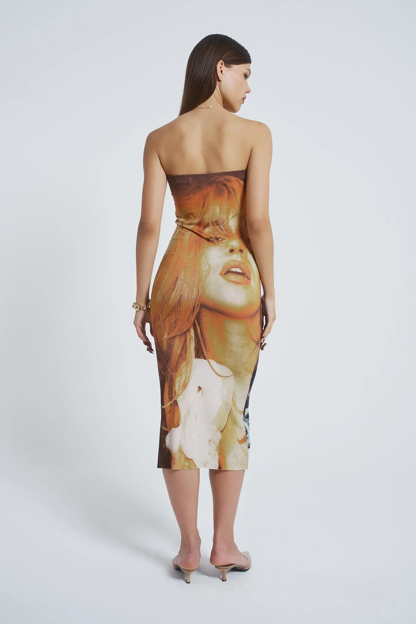 Teased Multi-wear Bodycon Slip Midi Dress sold by Jaded London product image thumbnail 4