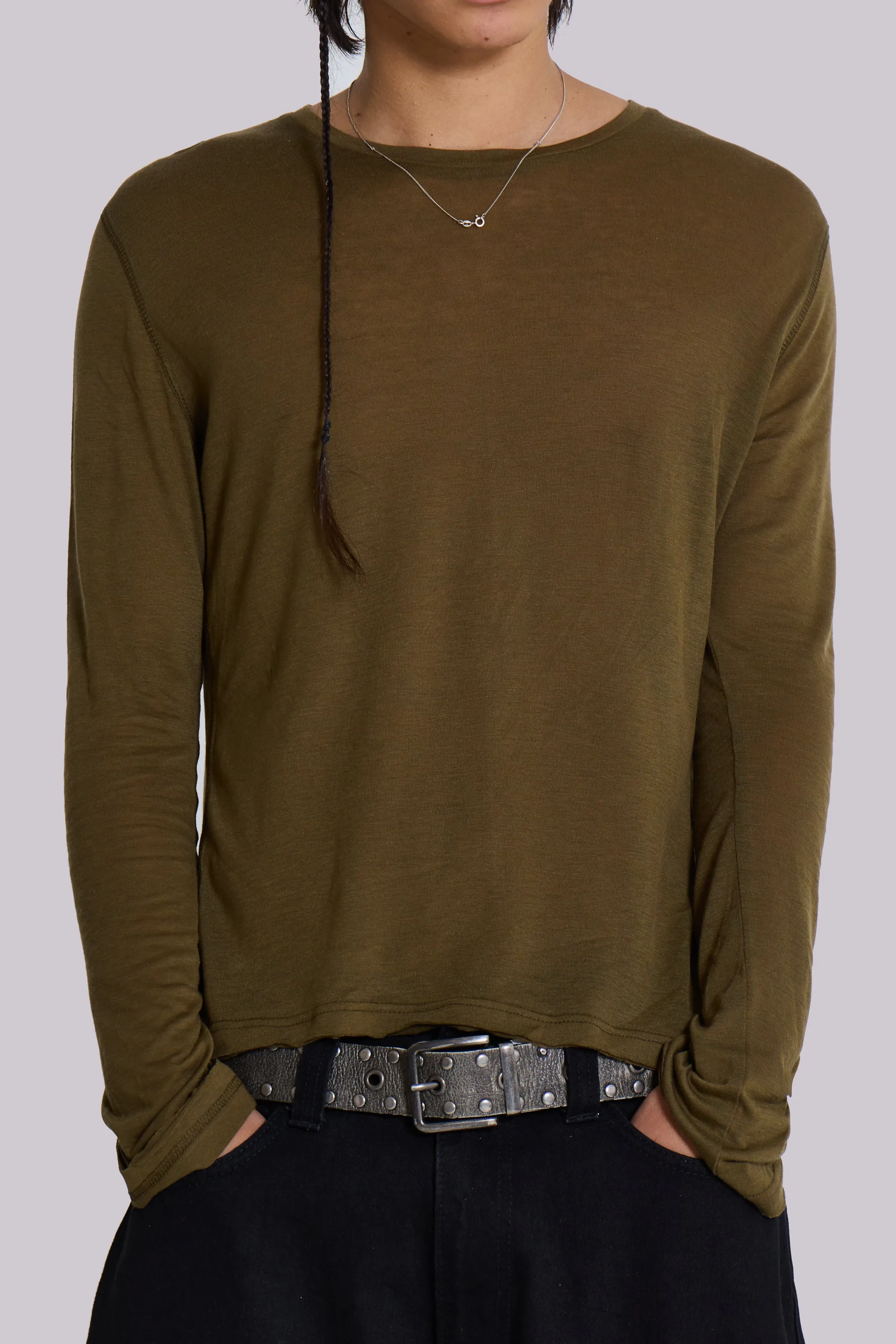 Khaki Mist Long Sleeve Top sold by Jaded London product image thumbnail 3