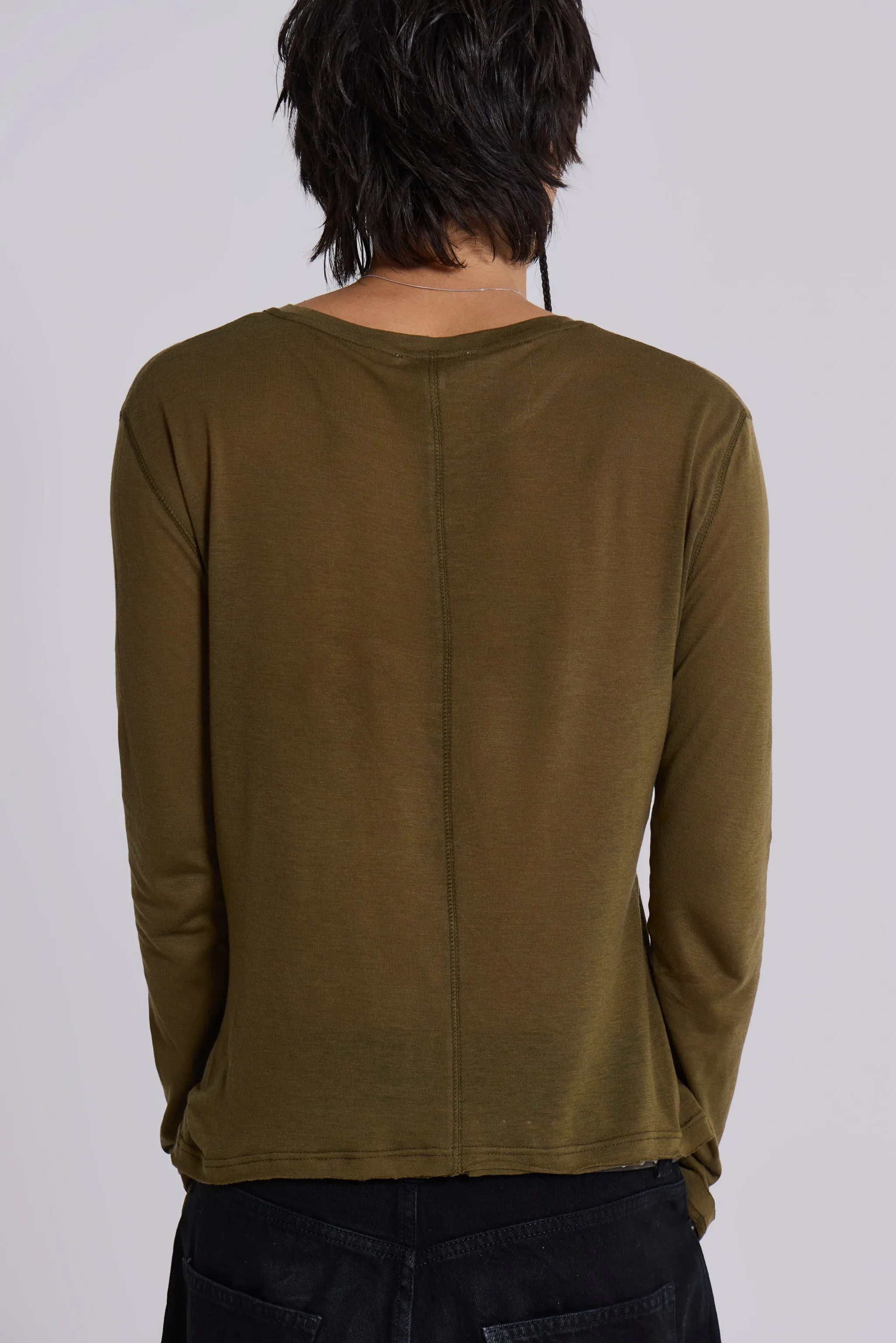 Khaki Mist Long Sleeve Top sold by Jaded London product image thumbnail 4