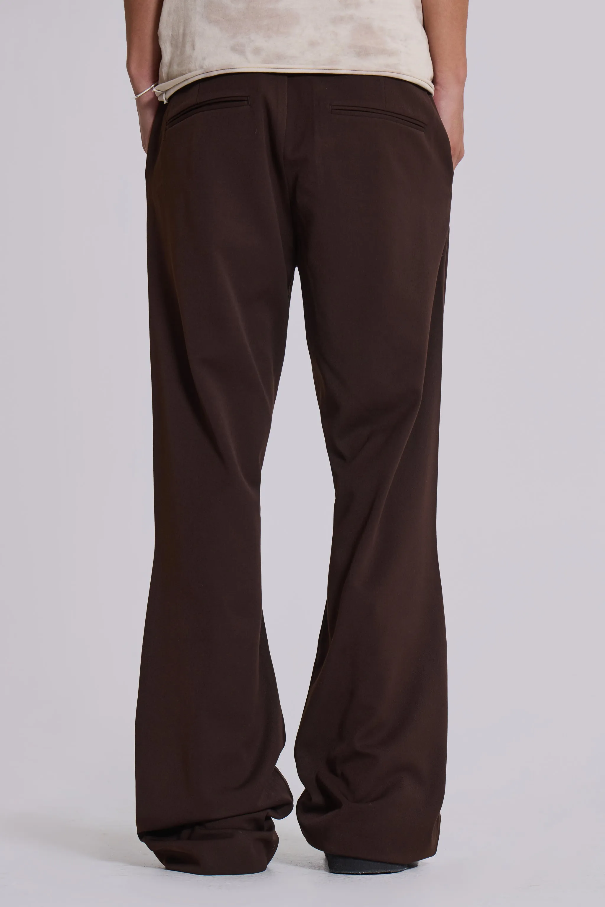 Brown Stacked Bootcut Suit Pants sold by Jaded London product image thumbnail 3