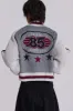 Grey Team 85 Knitted Bomber Jacket sold by Jaded London