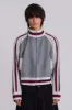 Grey Team 85 Knitted Bomber Jacket sold by Jaded London