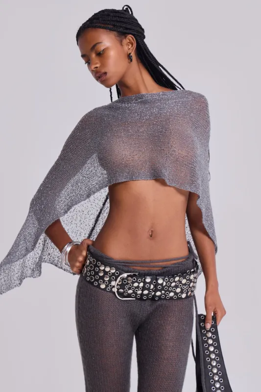 Infinity Multiway Knit Cape in Gunmetal sold by Jaded London