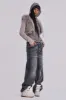Haka Mongolian Faux Fur Knit Shrug in Grey sold by Jaded London