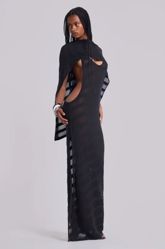 Infinity Multiway Cape in Noir sold by Jaded London