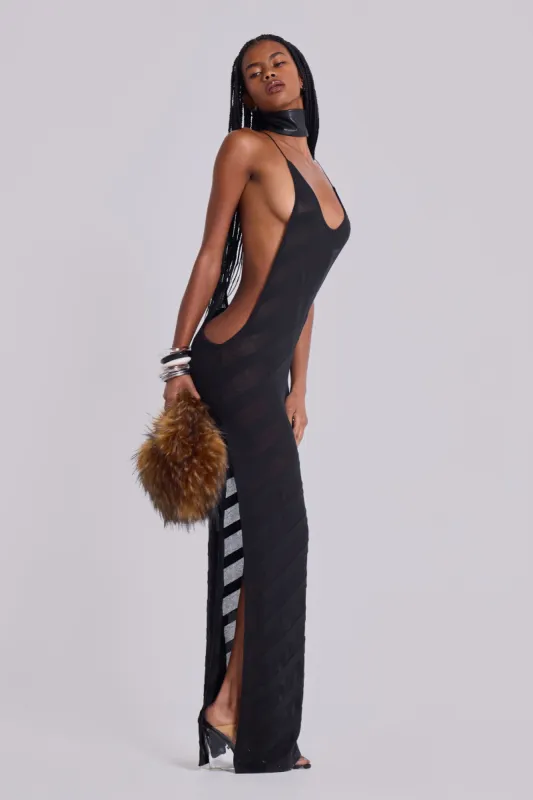 Noir Knit Maxi Dress sold by Jaded London