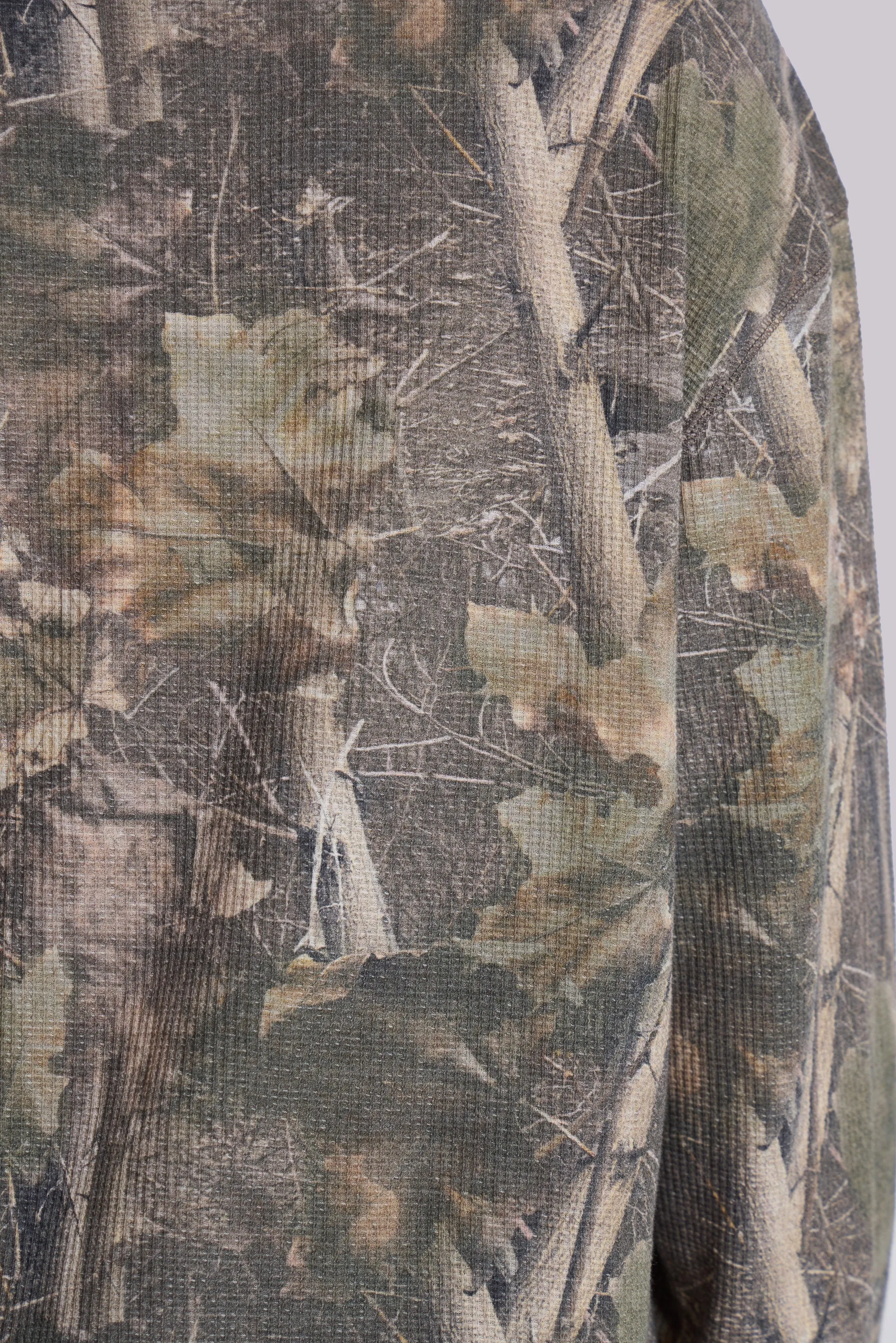 Woodland Camo Waffle Long Sleeve Top | Parallel