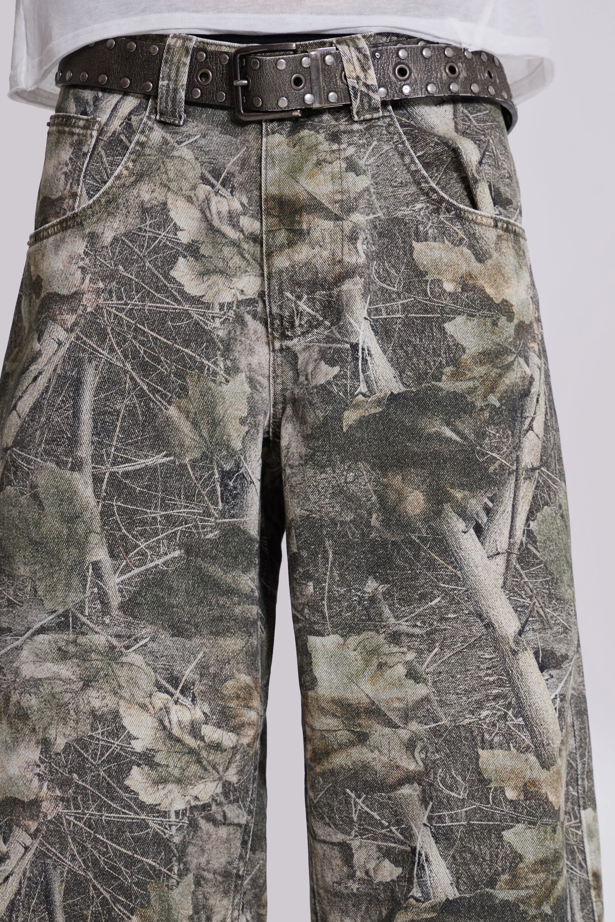 Woodland Camo Colossus Baggy Jeans sold by Jaded London product image thumbnail 4