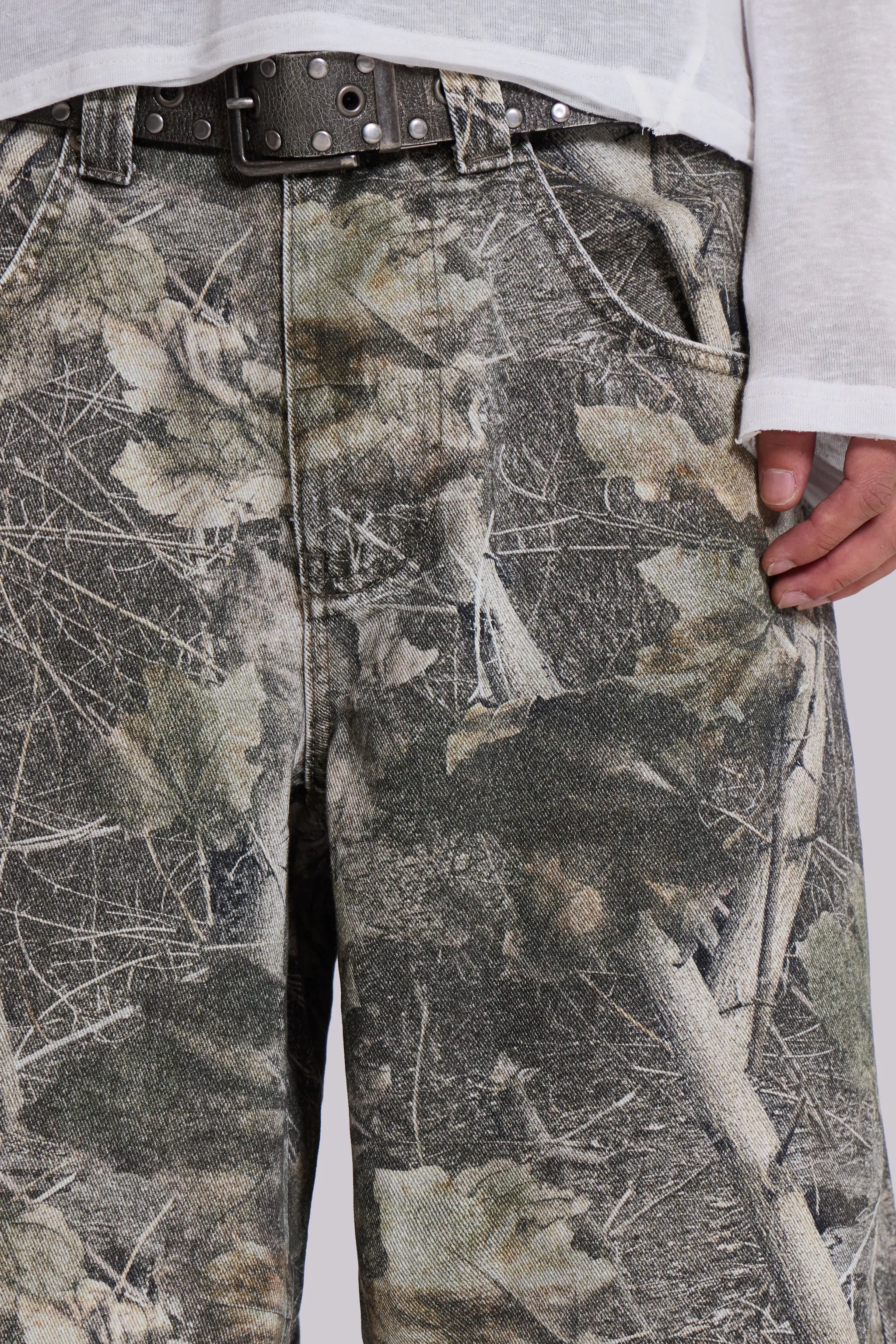 Woodland Camo Colossus Baggy Jeans sold by Jaded London product image thumbnail 3