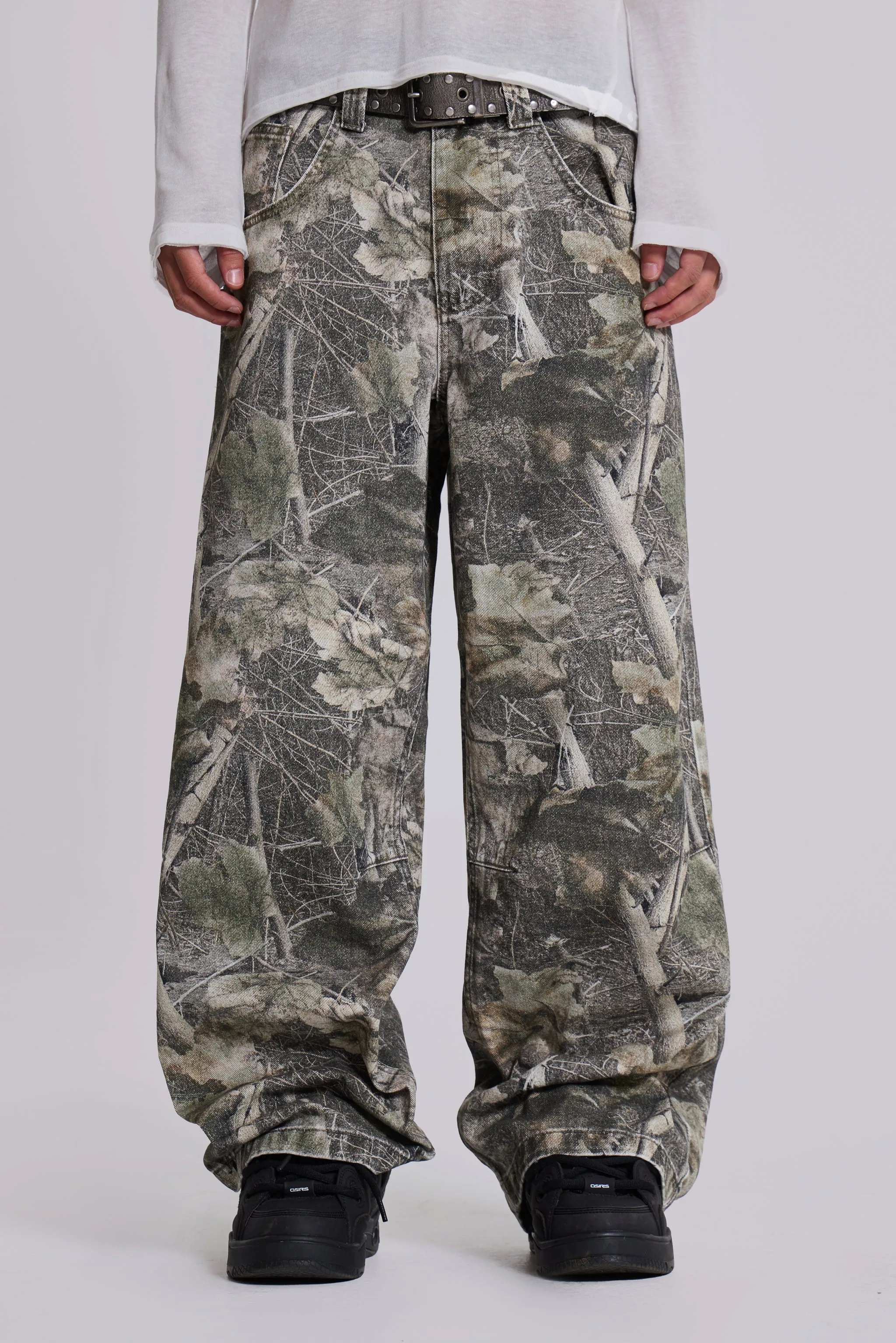 Woodland Camo Colossus Baggy Jeans sold by Jaded London product image thumbnail 2
