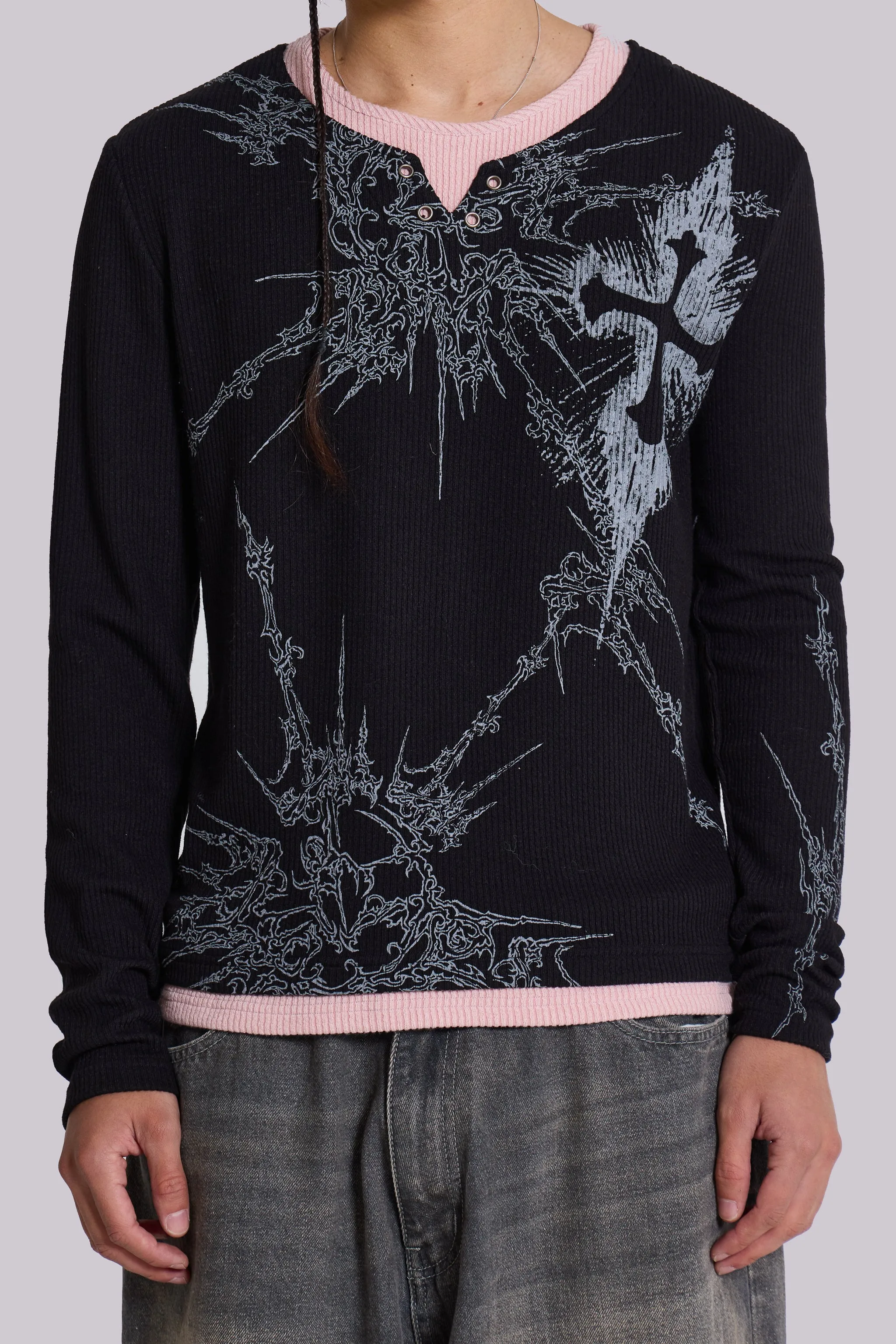 Dropout Double Layer Top sold by Jaded London product image thumbnail 3