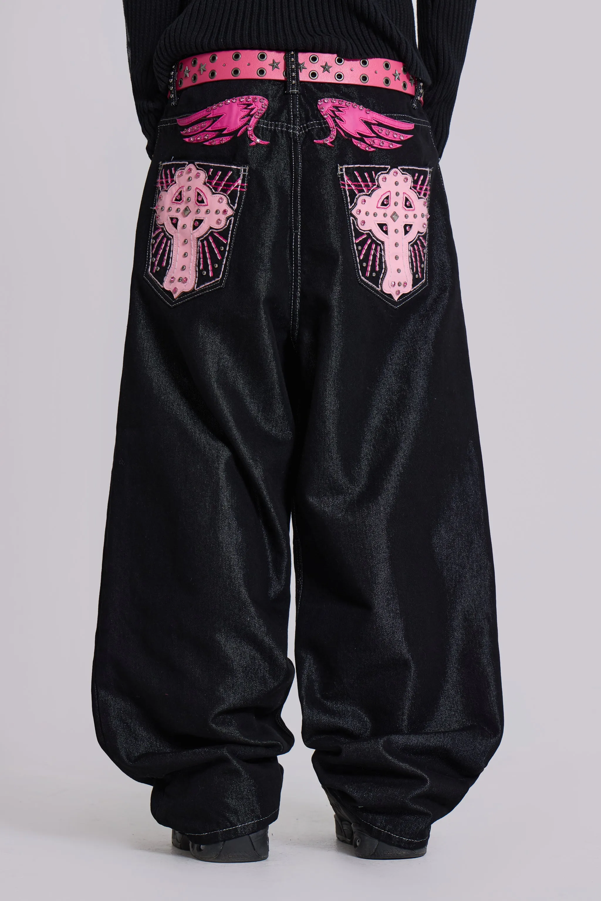 Pink Sapphire XL Colossus Jeans sold by Jaded London