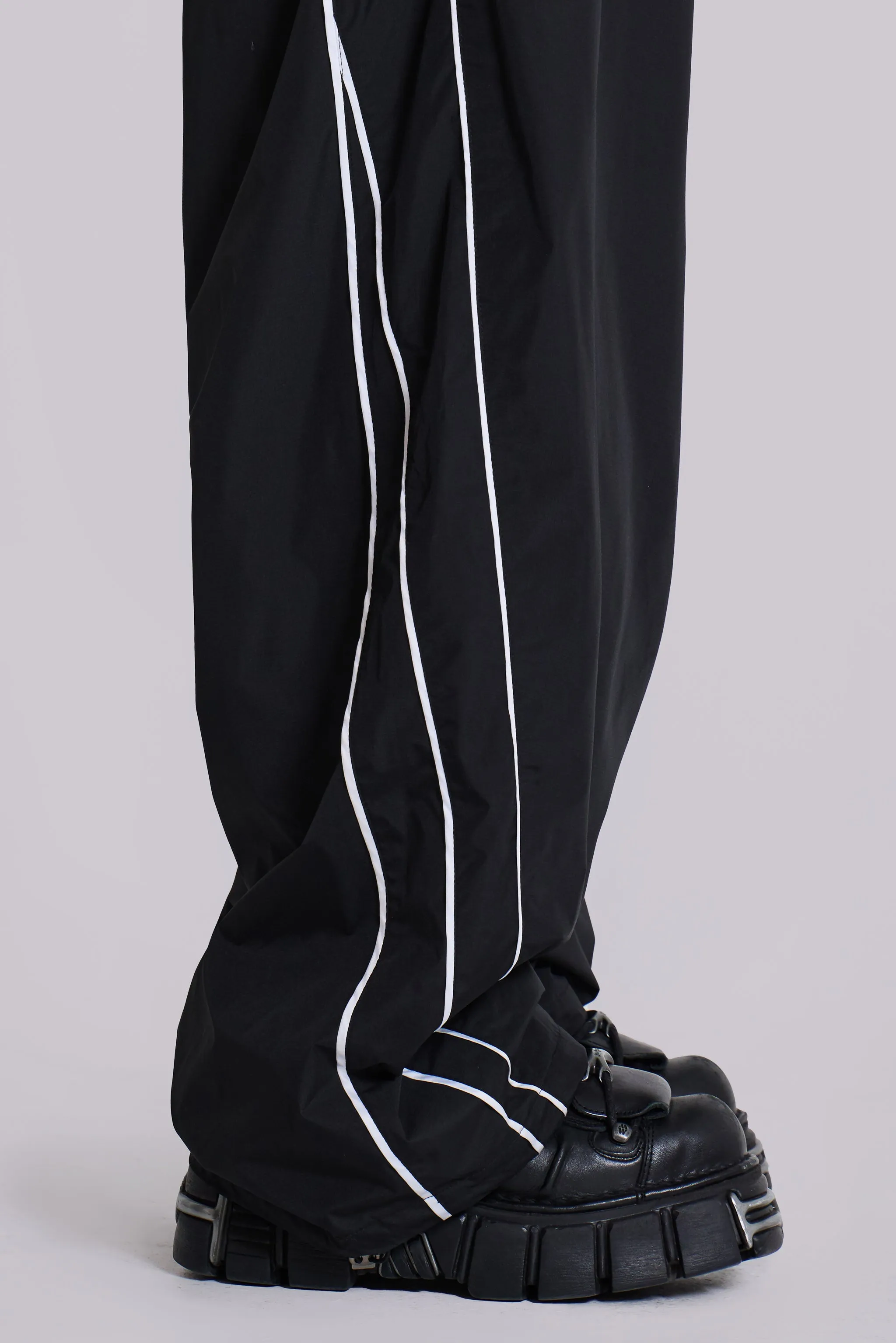 Black Vapor Tracksuit Bottoms sold by Jaded London product image thumbnail 3