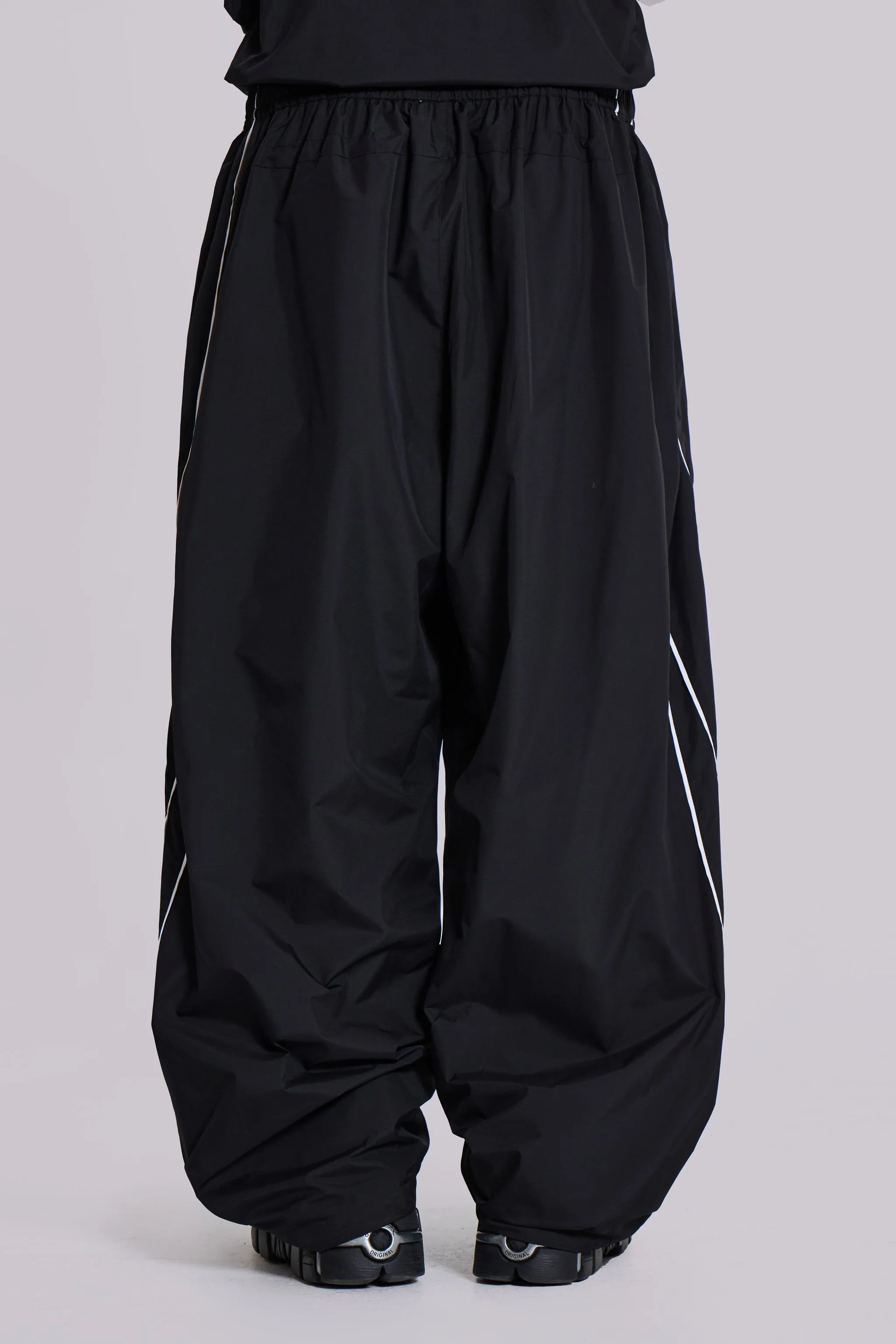 Black Vapor Tracksuit Bottoms sold by Jaded London product image thumbnail 5