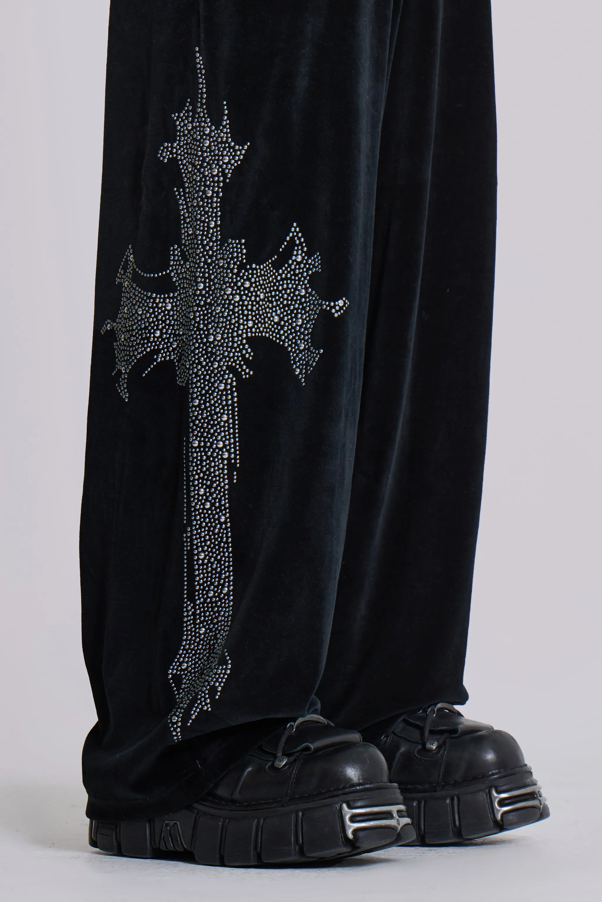 Sinner Velour Joggers sold by Jaded London product image thumbnail 3
