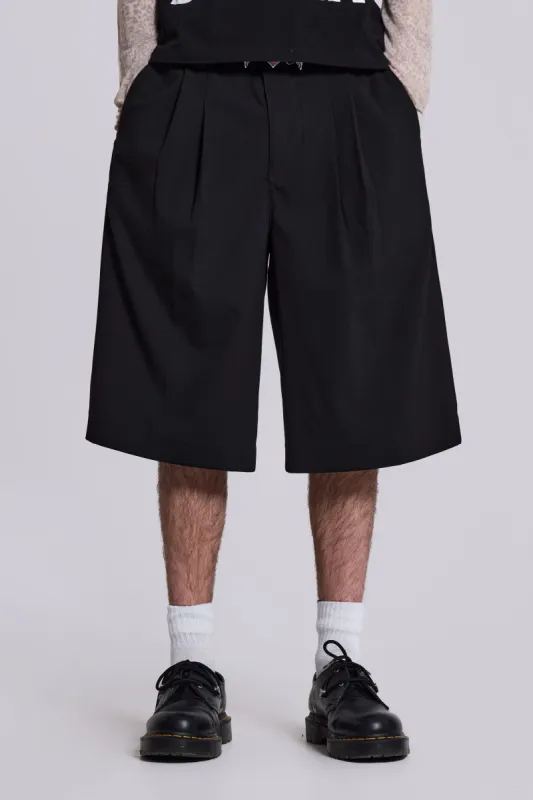 Black Goliath Tailored Baggy Shorts sold by Jaded London
