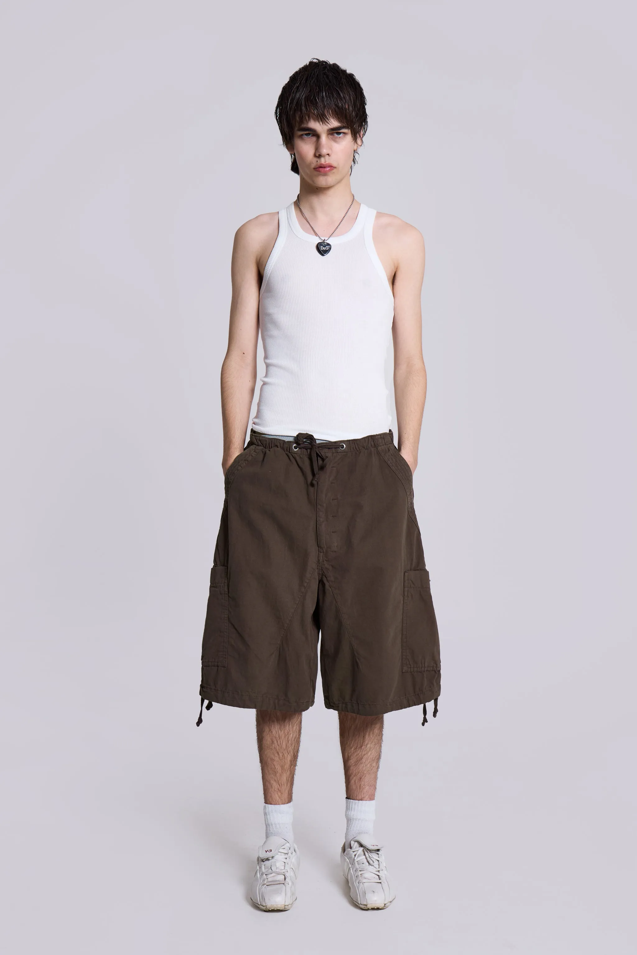 Brown Parachute Cargo Baggy Shorts sold by Jaded London product image thumbnail 2
