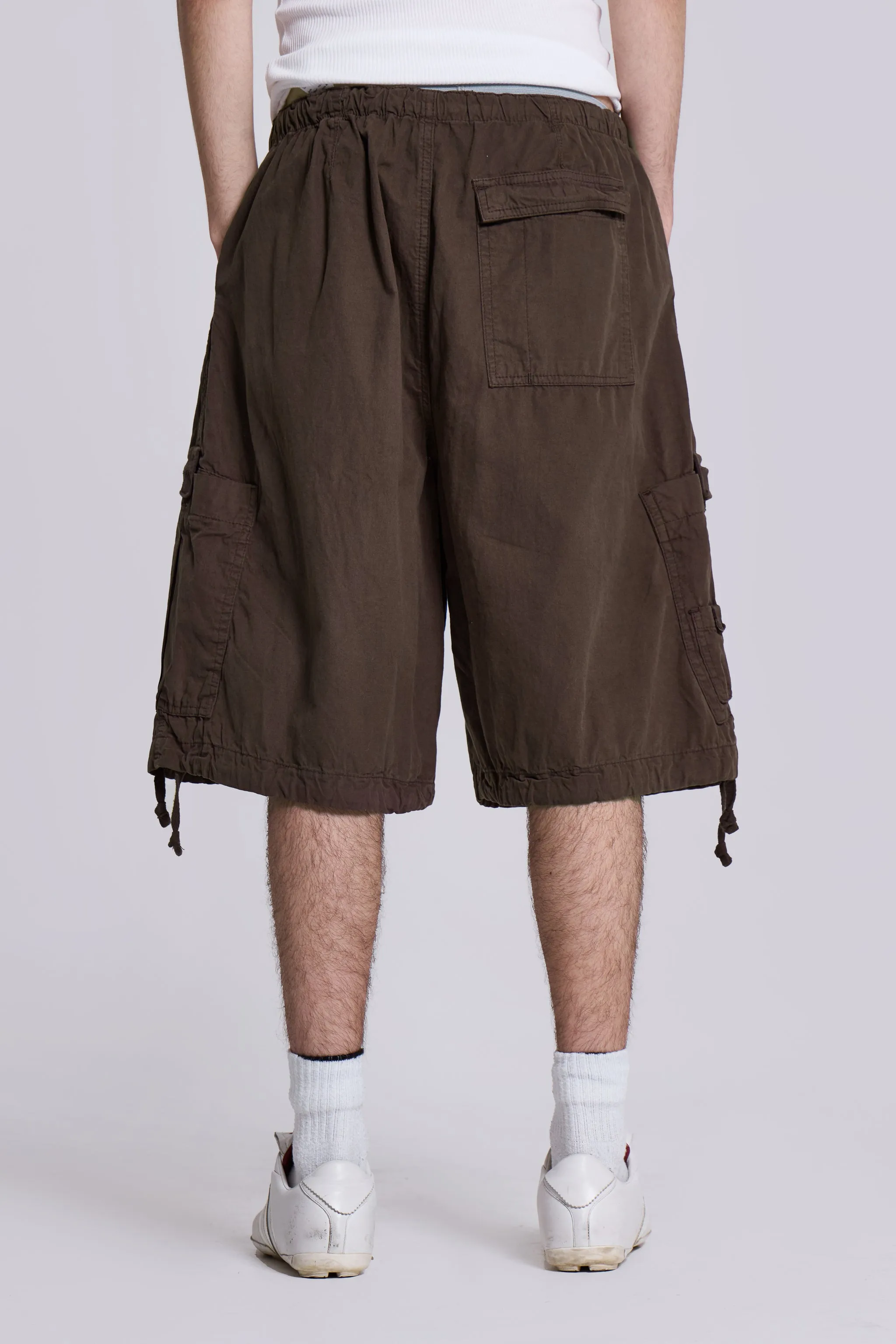 Brown Parachute Cargo Baggy Shorts sold by Jaded London product image thumbnail 4