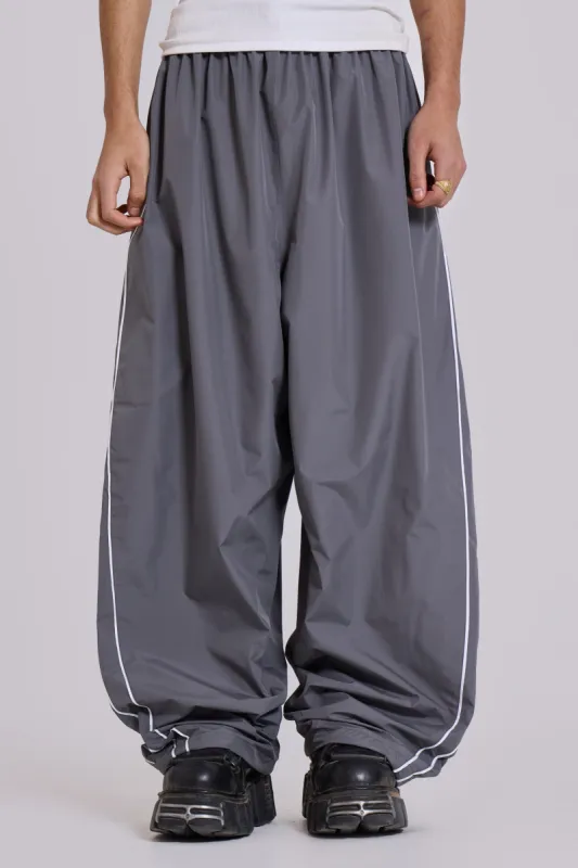 Grey Vapor Tracksuit Bottoms sold by Jaded London