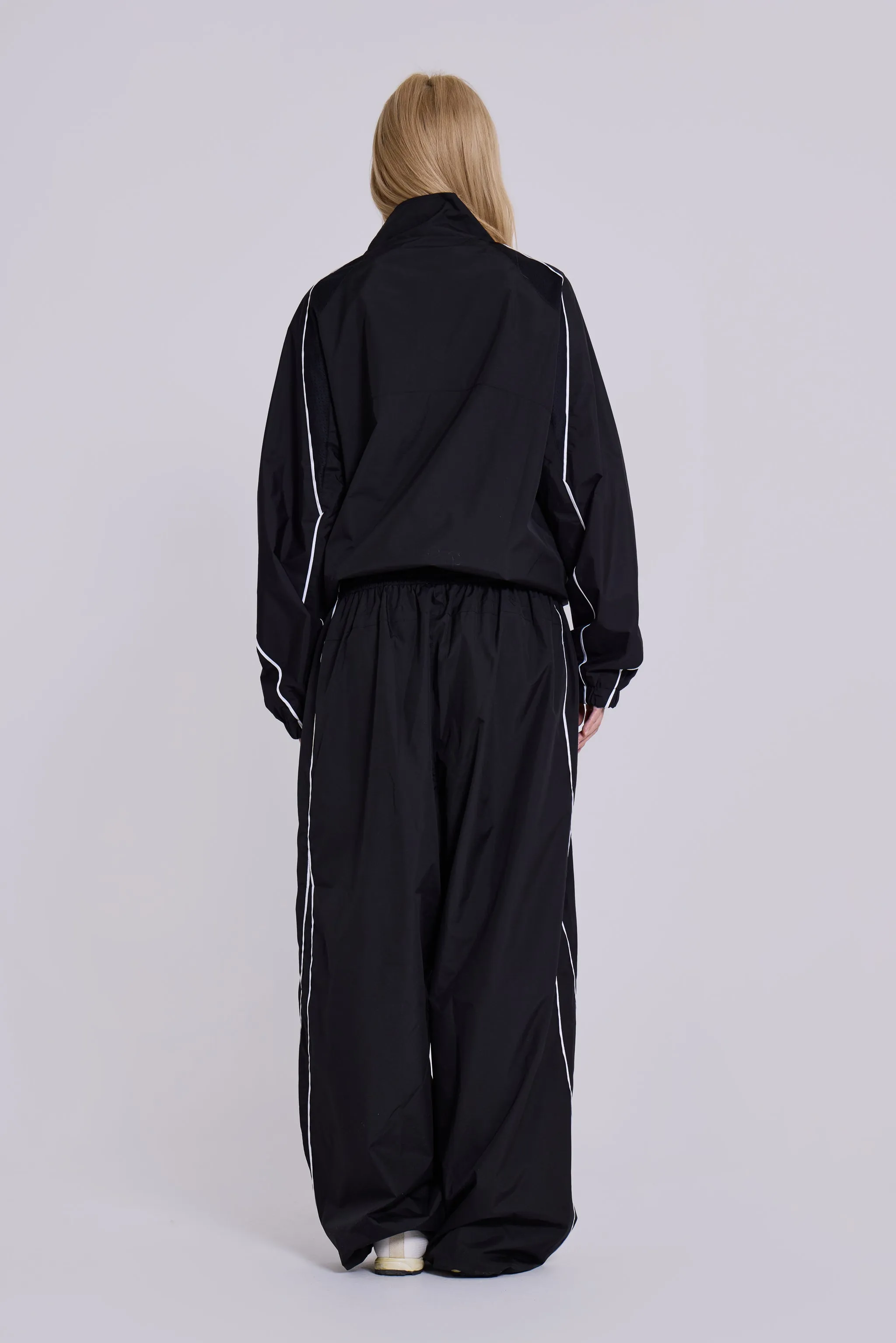Black Vapor Tracksuit Bottoms sold by Jaded London product image thumbnail 3