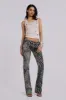 Leona Bootcut Cooper Jeans in Zebra sold by Jaded London