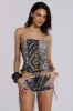 Odile Zebra Faux Leather Lace Up Corset sold by Jaded London
