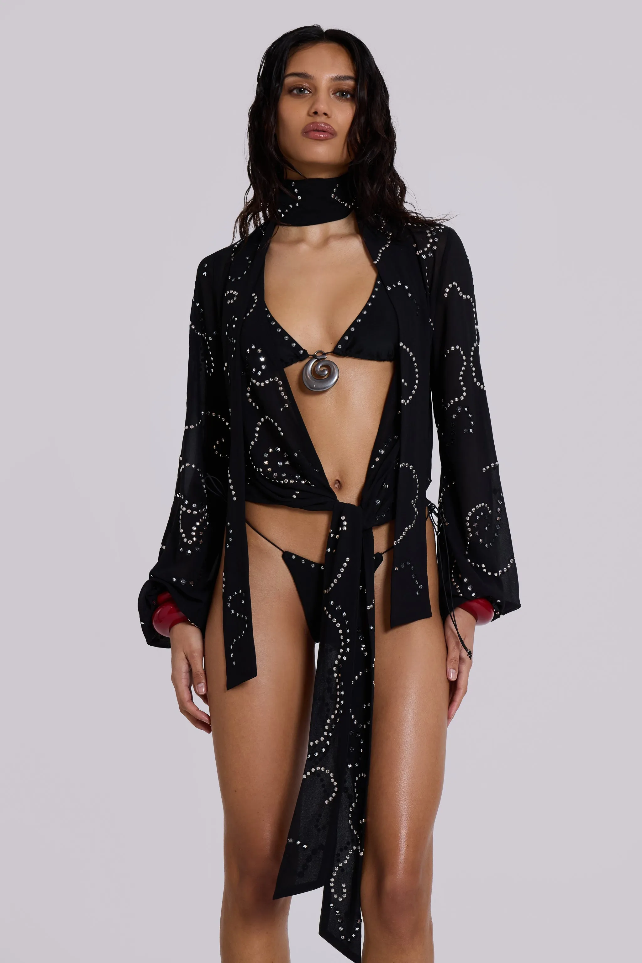 Silvra Embellished Wrap Top sold by Jaded London product image thumbnail 2