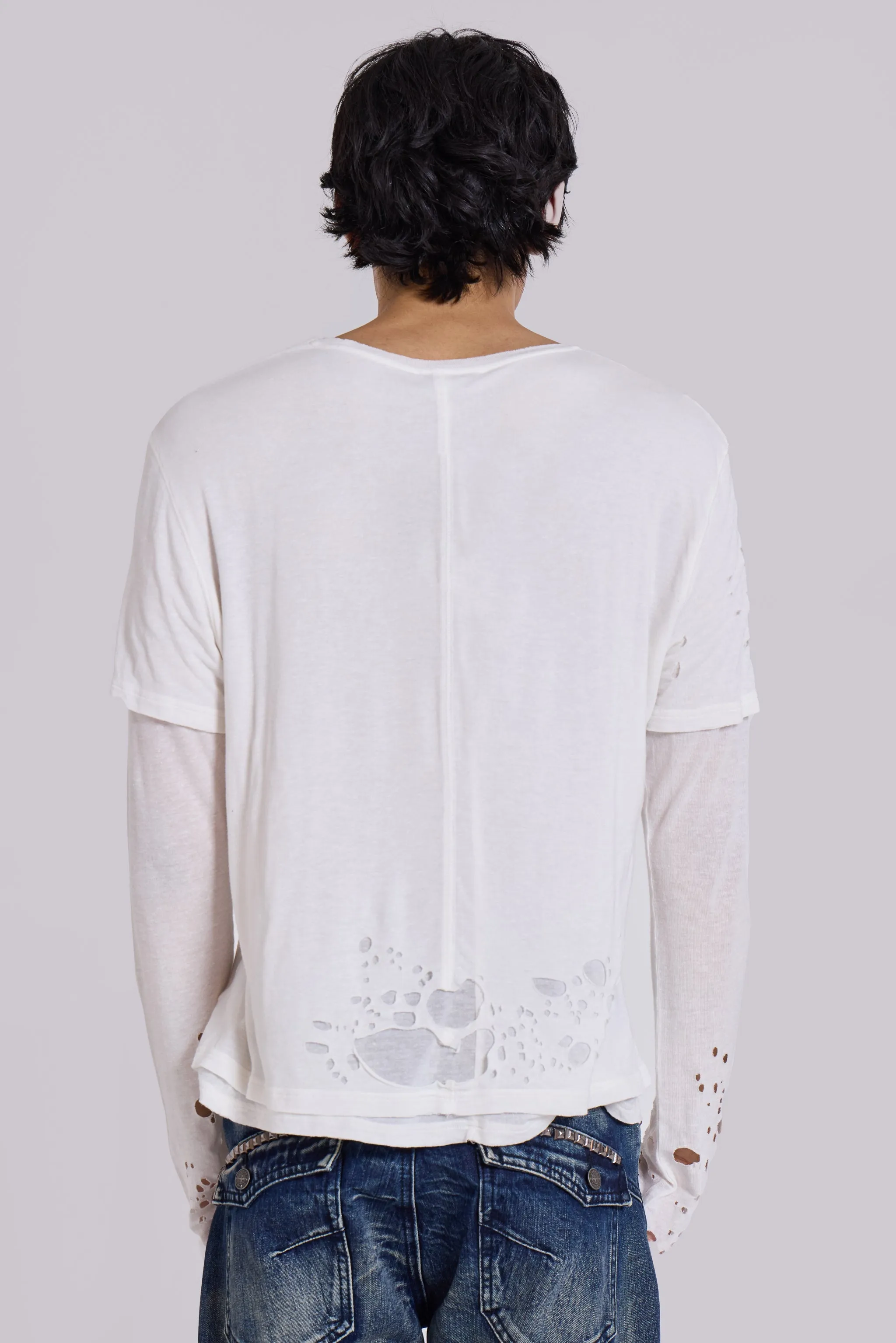 Ghost Double Layer Mist Long Sleeve Top sold by Jaded London product image thumbnail 3