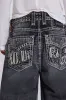 Rock Revival Axel Colossus Jeans in Washed Black sold by Jaded London