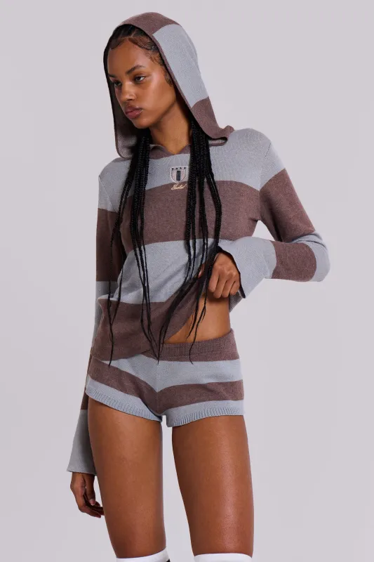 Team 93 Studded Knit Mini Shorts sold by Jaded London