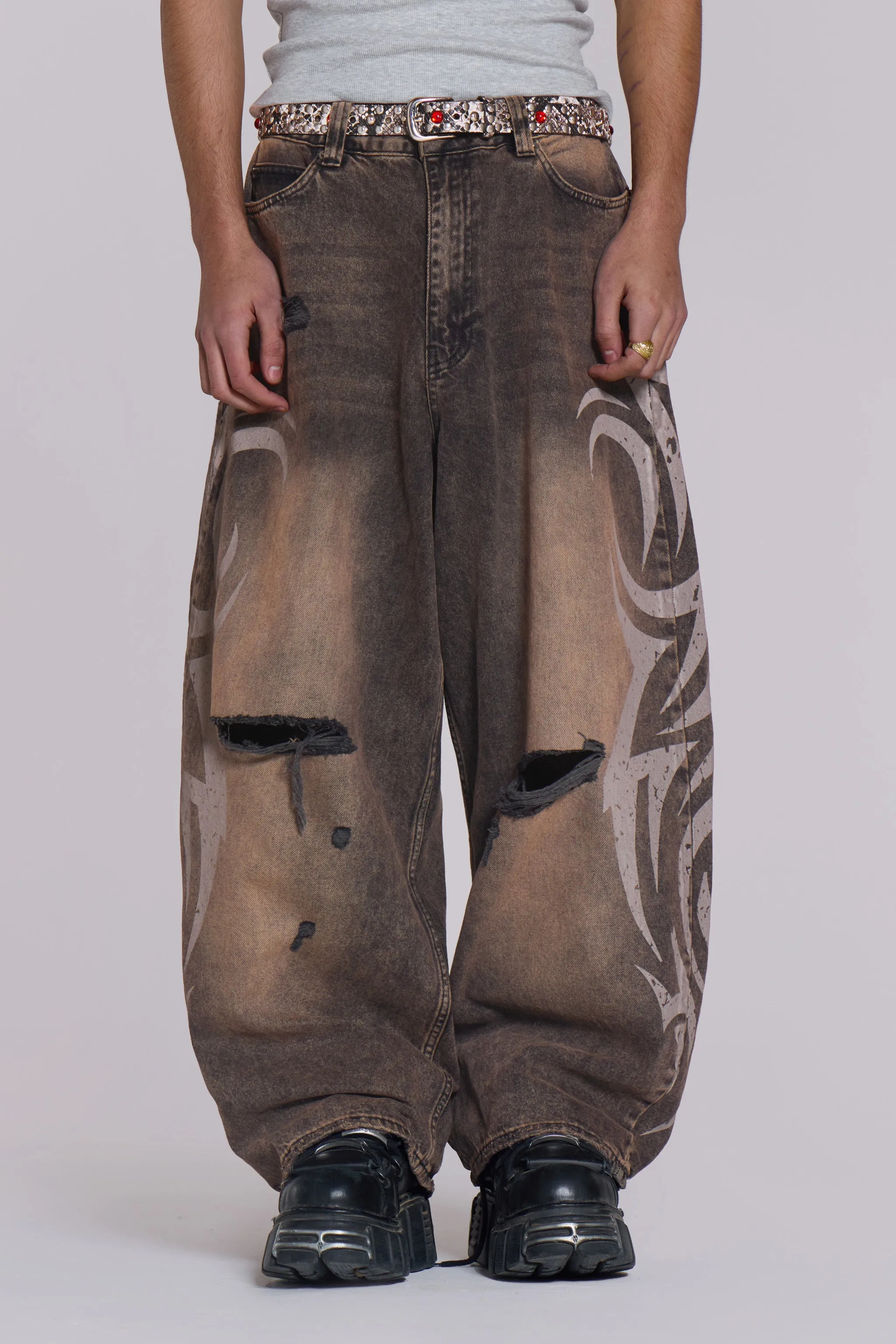 Brown Blade XL Colossus Jeans sold by Jaded London