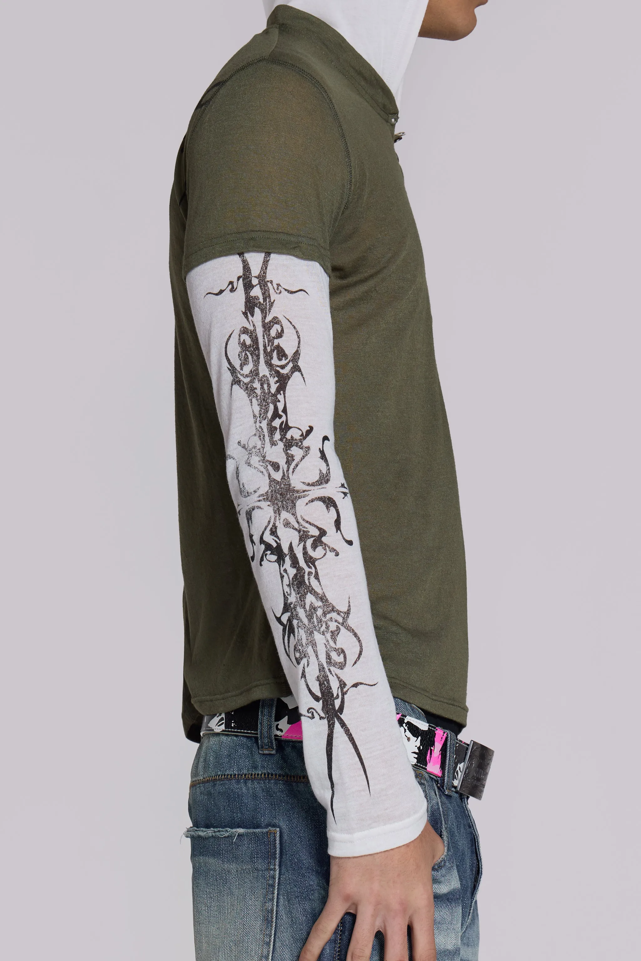 Tattoo Double Layer Hooded Mist sold by Jaded London product image thumbnail 3