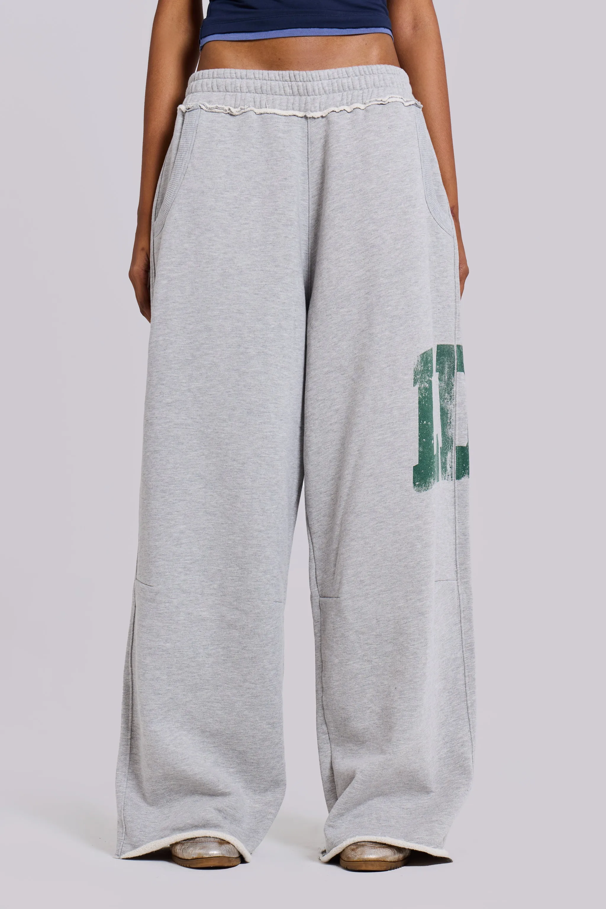 LDN Print Grey Marl Monster Joggers sold by Jaded London product image thumbnail 3