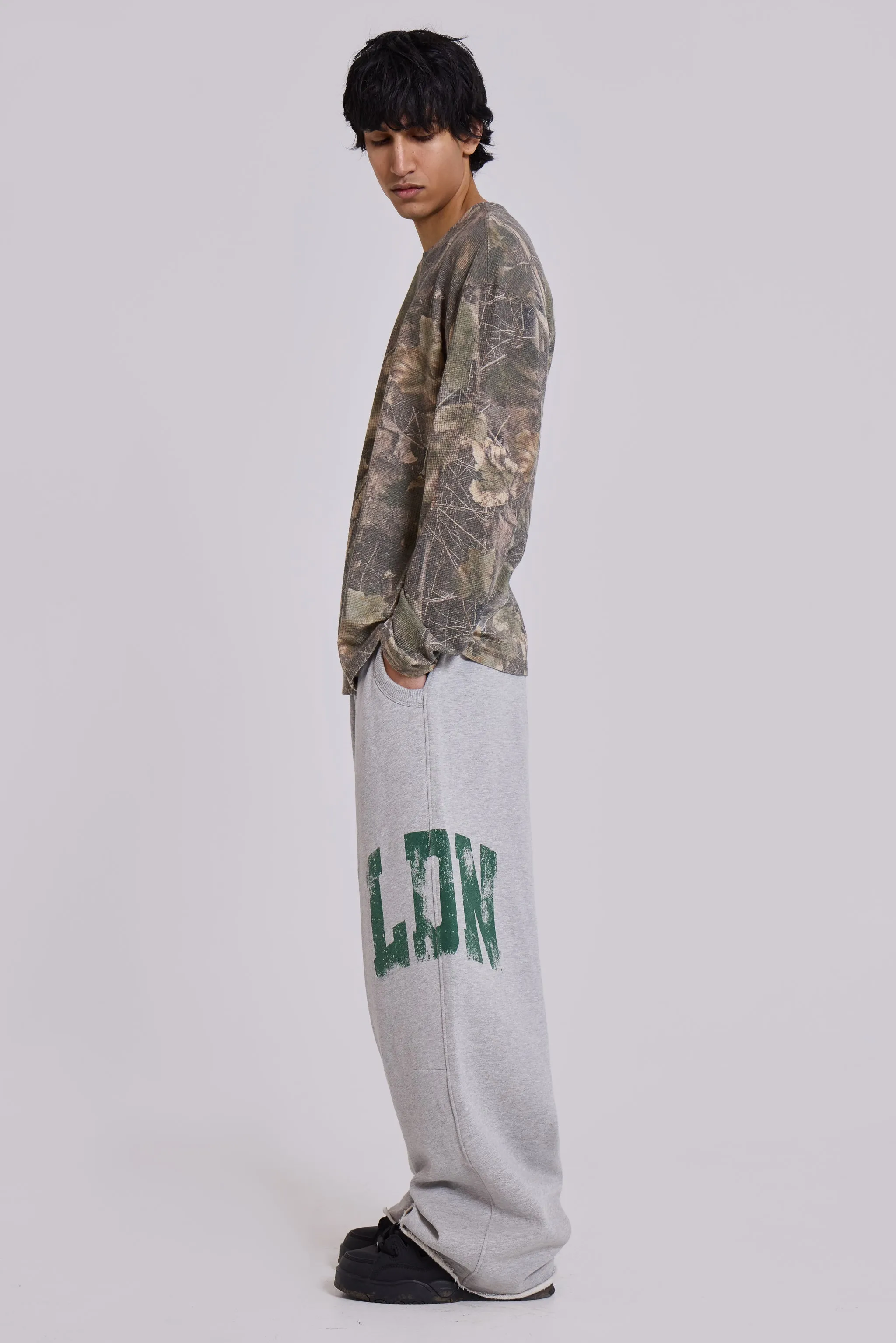 LDN Print Grey Marl Monster Joggers sold by Jaded London product image thumbnail 5
