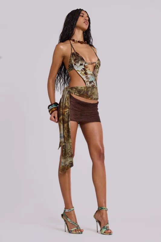 Noane Asymmetric Tie Top sold by Jaded London