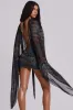 Aria Mesh Plunge Mini Dress in Labyrinth sold by Jaded London