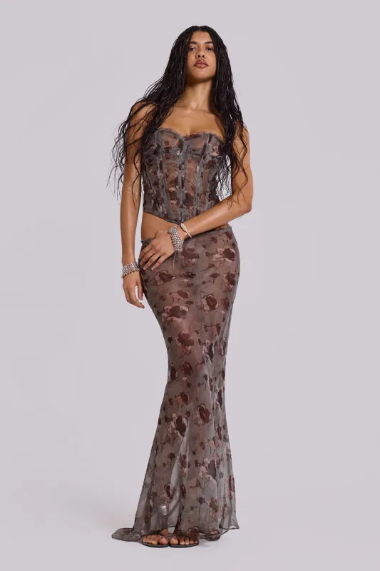 Cibelle Chiffon Corset Top sold by Jaded London